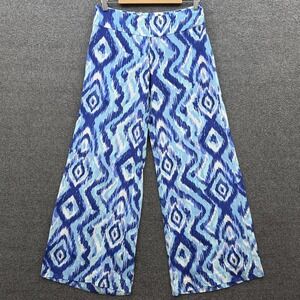 Lilly Pulitzer Pants Womens 2 Blue Breeze Lolani Silk Palazzo Skipped‎ A Beach